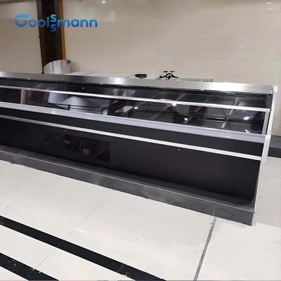 Customized 1875mm Length Meat Display Case , 380L Food Display Cooler Refrigerator