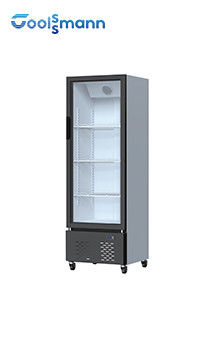 Upright 680L Drink Display Fridge 220V 50HZ Self Closing Glass Door Cooler